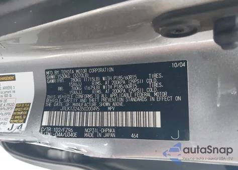 2005 Scion Xb из США, поврежденный, VIN JTLKT324350200495